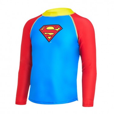 Zoggs - Child's Superman Long Sleeve Sun Top (Blue/Red)